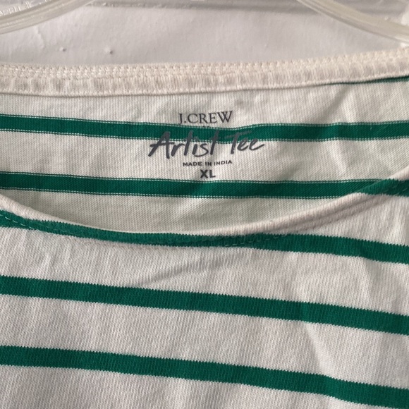 Green and White French Sailor Top - Picture 2 of 3